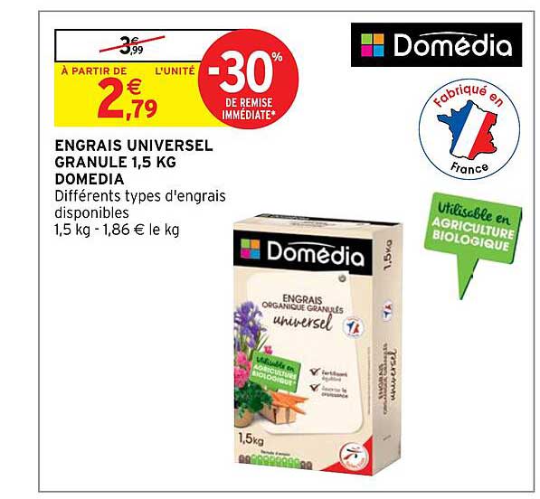 Engrais Universel Granule 1,5 Kg Domédia