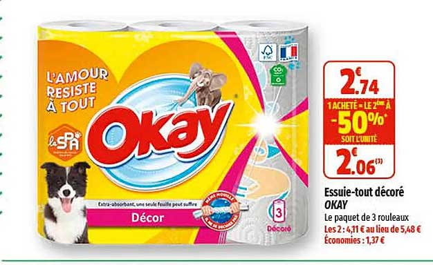 essuie-tout décoré okay