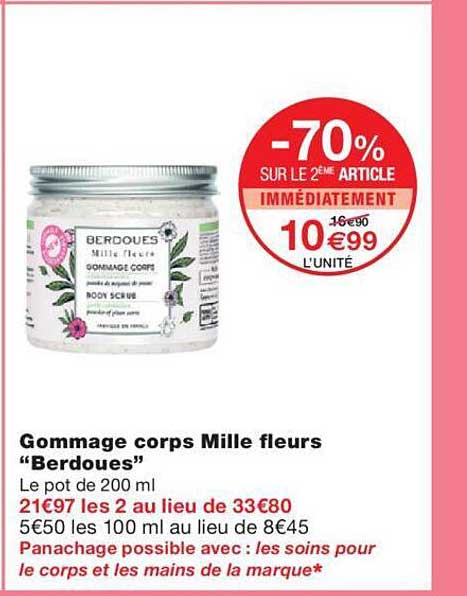 gommage corps mille fleurs "berdouses"