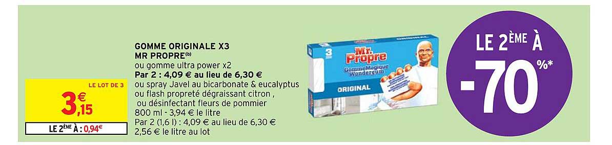 gomme originale x 3 mr propre
