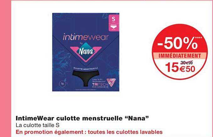 intime wear culotte menstruelle "nana"