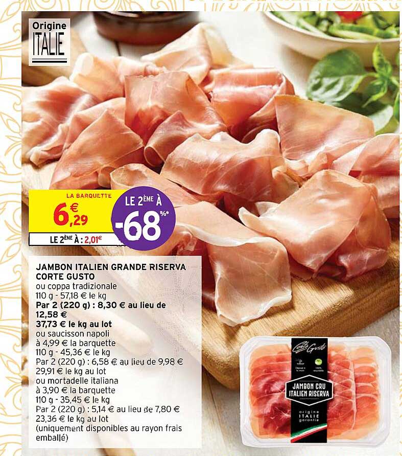 jambon italien grande riserva corte gusto