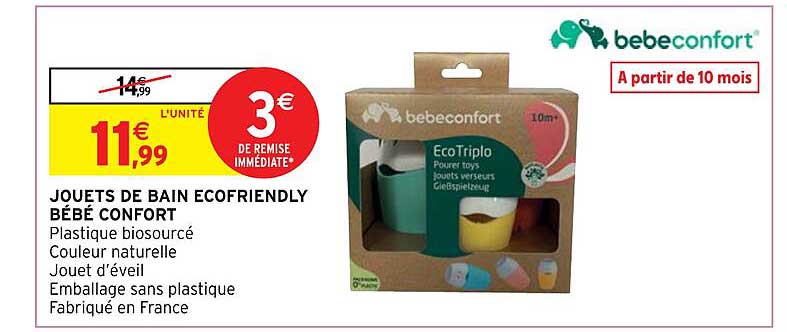 jouets de bain écofriendly bébé confort