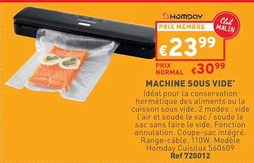 machine sous vide homday