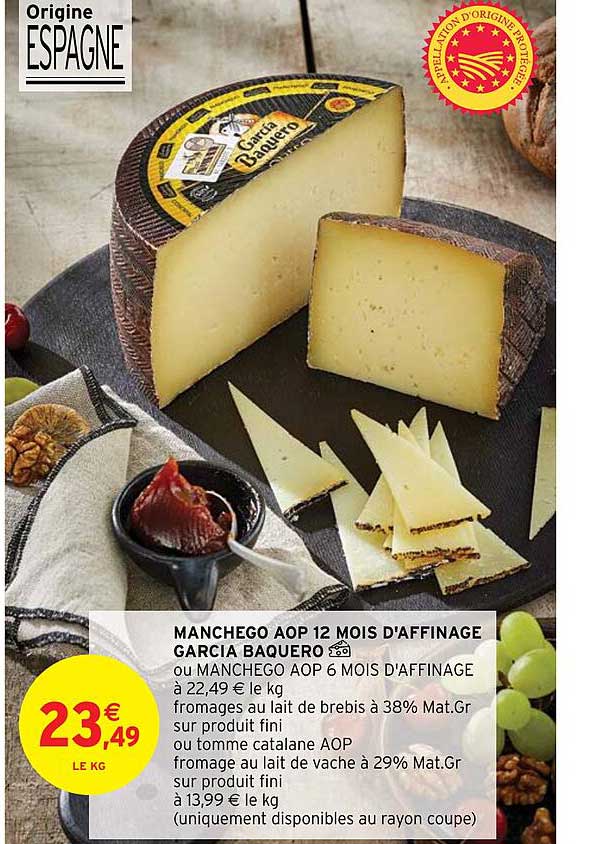 Manchego Aop 12 Mois D'affinage Garcia Baquero