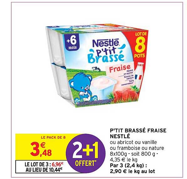 P'tit Brassé Fraise Nestlé