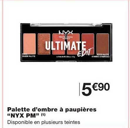 palette d'ombre à paupières "nyx pm"