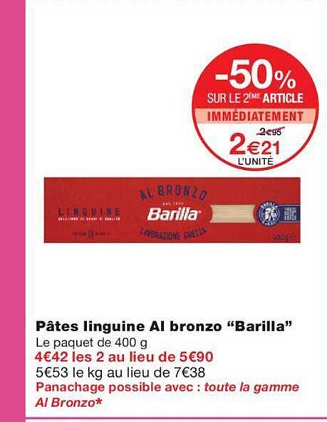 Pâtes Linguine Al Bronzo "barilla"