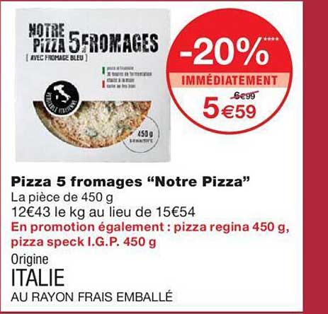 pizza 5 fromages "notre pizza"