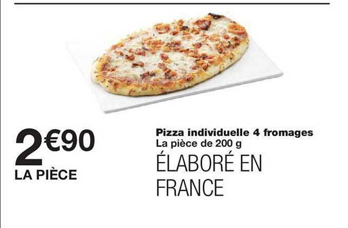 pizza individuelle 4 fromages
