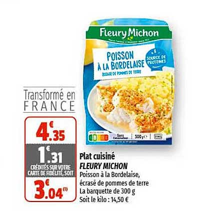 plat cuisiné fleury michon
