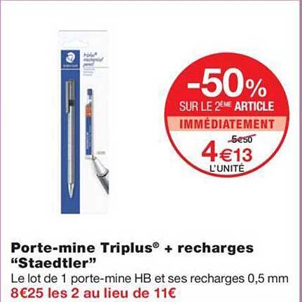 porte-mine triplus + recharges "staedtler"