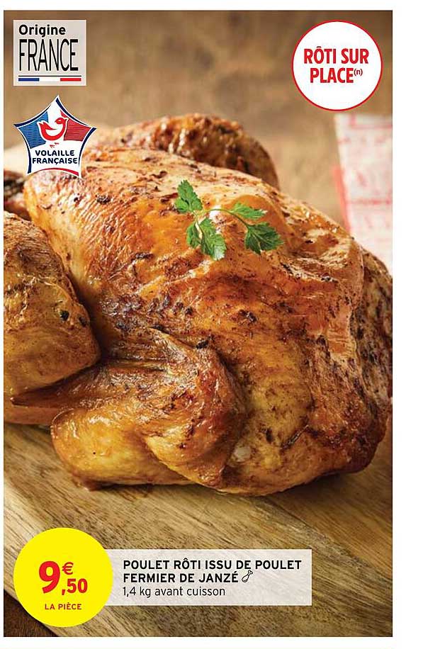 Poulet Rôti Issu De Poulet Fermier De Janzé