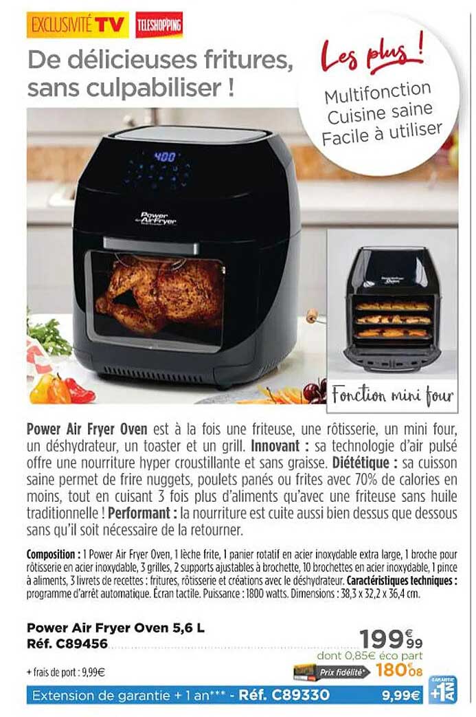 power air fryer oven 5,6l