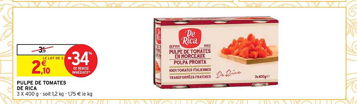 pulpe de tomates de rica