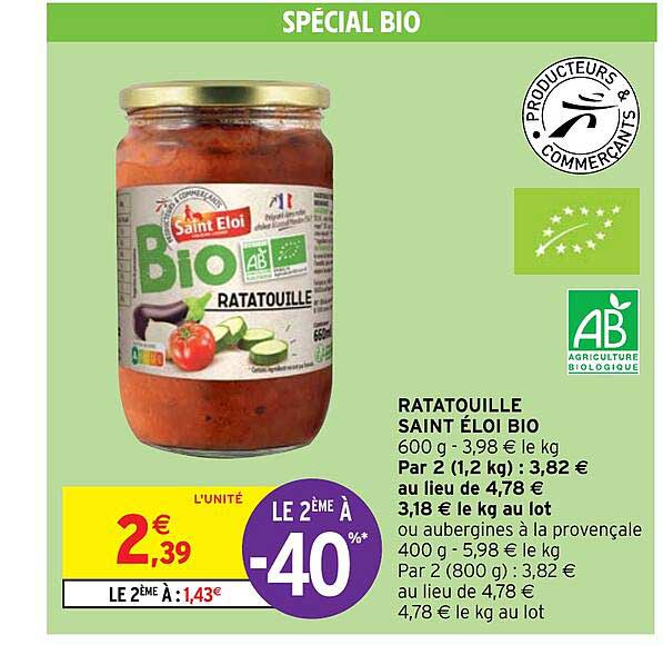 ratatouille saint éloi bio