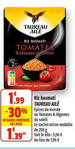 Riz Basmati Taureau Ailé