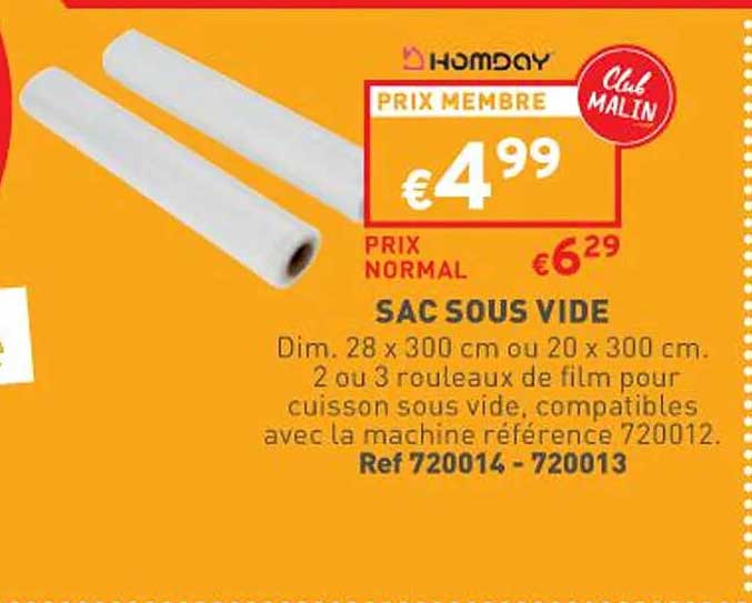 sac sous vide homday