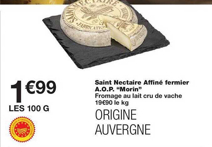 saint nectaire affiné fermier a.o.p. "morin"