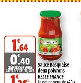 sauce basquaise deux poivrons belle france
