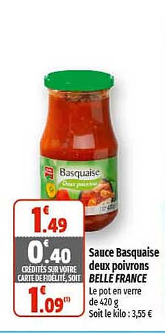 sauce basquaise deux poivrons belle france