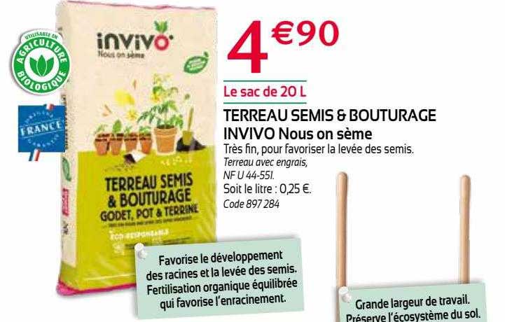terreau semis & bouturage invivo nous on sème