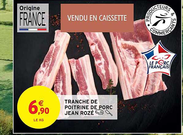 tranche de poitrine de porc jean rozé
