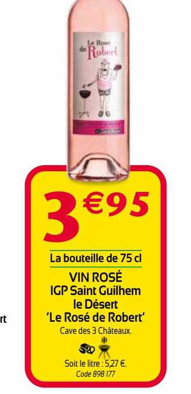 vin rosé igp saint guilhem le desert 'le rosé de robert'