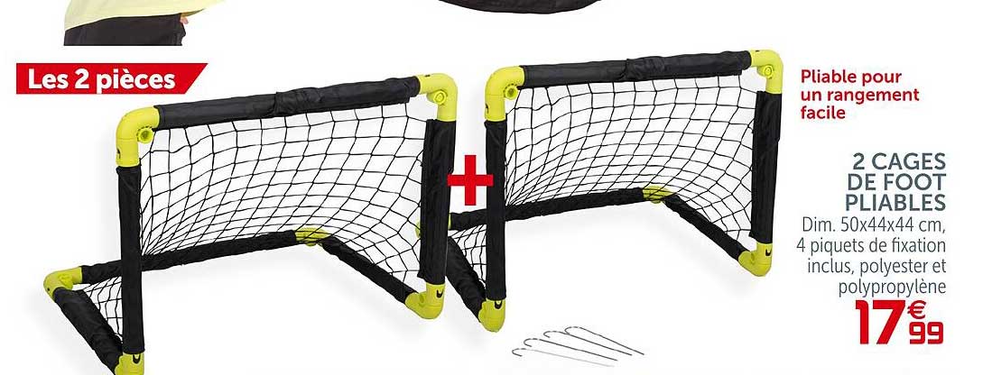 2 cages de foot pliables