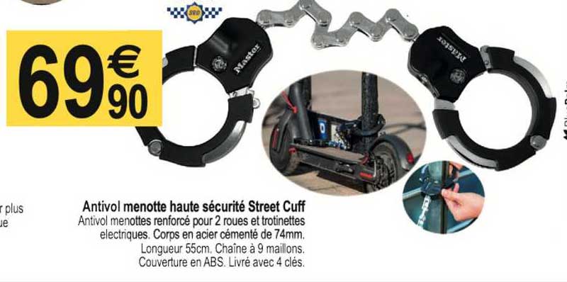 antivol menotte haute securite street cuff