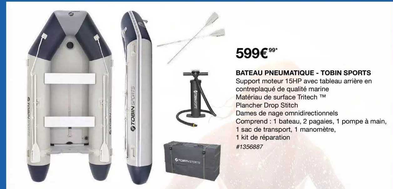 bateau pneumatique - tobin sports