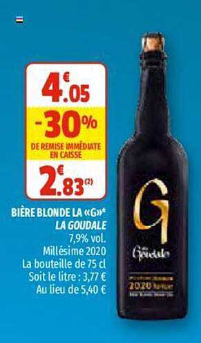 Bière Blonde La "g" La Goudale