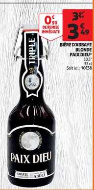 biere s'abbaye blonde paix dieu