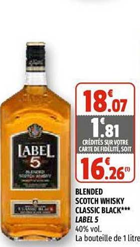 Blended Scotch Whisky Classic Black Label 5