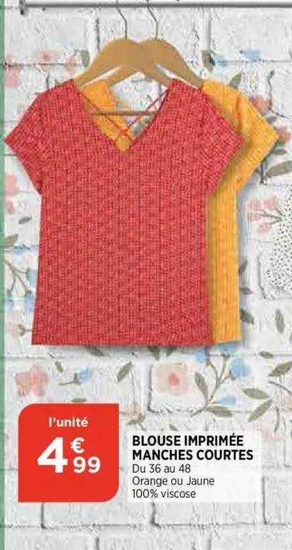 blouse imprimee manches courtes