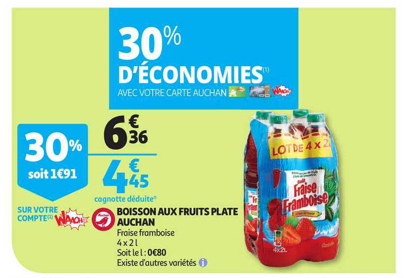 boisson aux frutis plate auchan