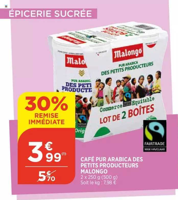 cafe pur arabica des petits producteurs malongo