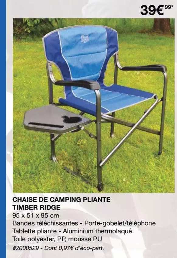 chaise de gaming pliante timber ridge