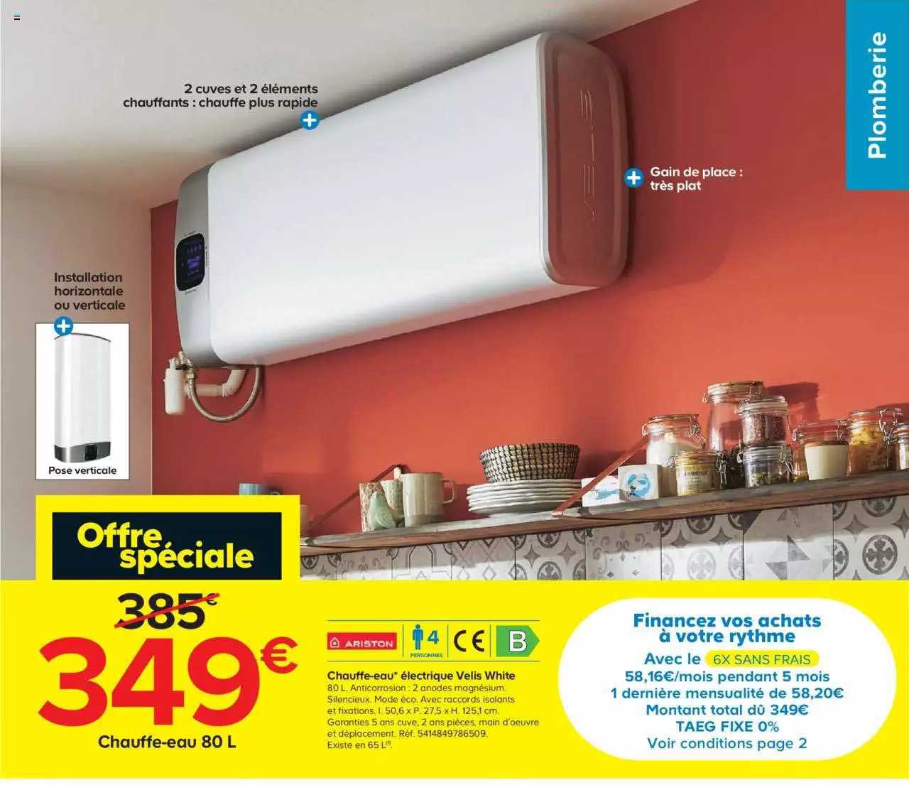 chauffe-eau électrique velis white