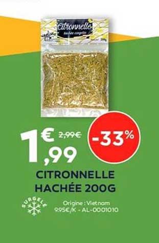 citronnelle hachee 200g