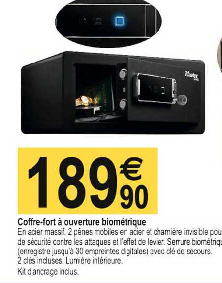 coffre-fort a ouverture biometrique