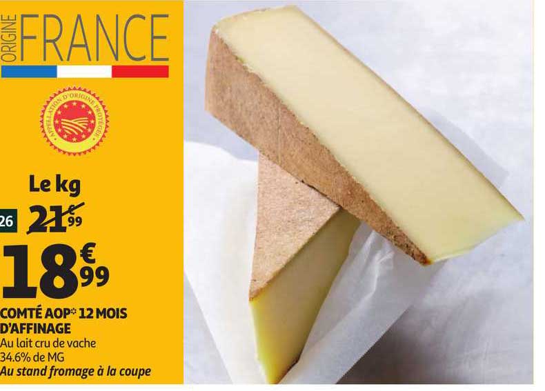 comte aop 12 mois d'affinage