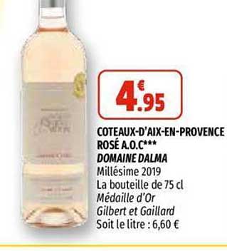 coteaux-d'aix-en-provence rosé a.o.c domaine dalma