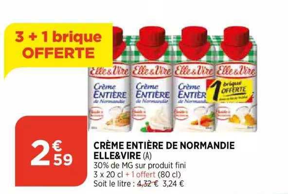 creme entiere de normandie elle&vire