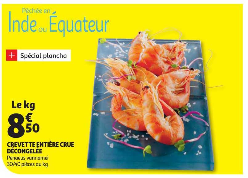 Crevette Entiere Crue Decongelee