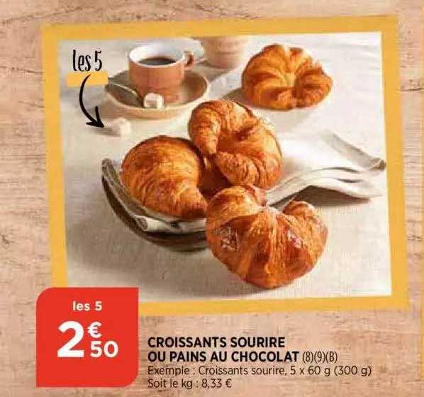 croissants sourire ou pains au chocolat