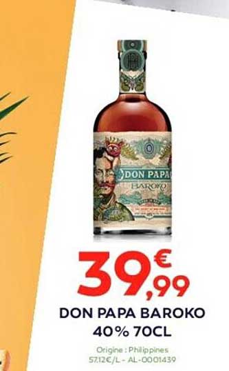 don papa baroko 40% 70cl