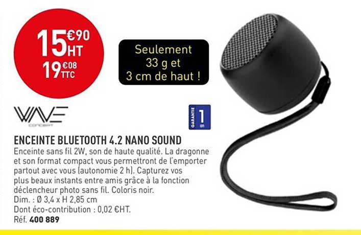enceinte bluetooth 4.2 nano sound wave