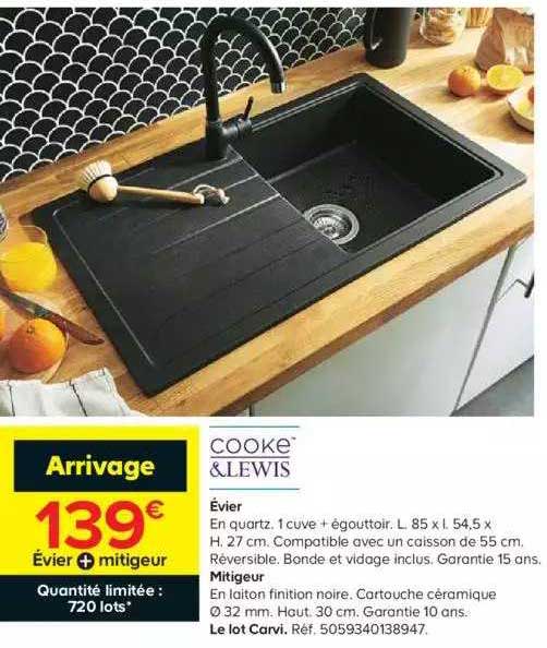 évier mitigeur cooke&lewis