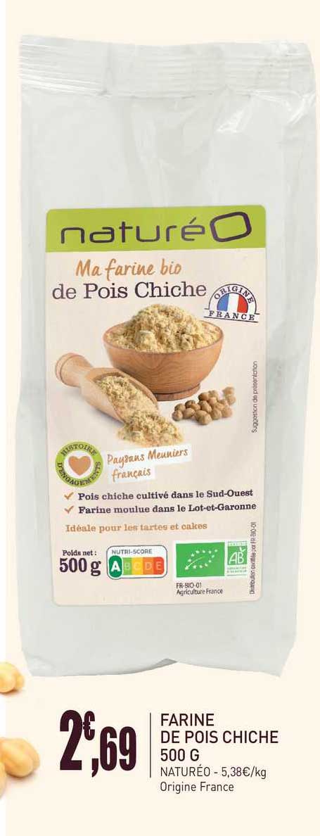 farine de pois chiche 500 g natureo